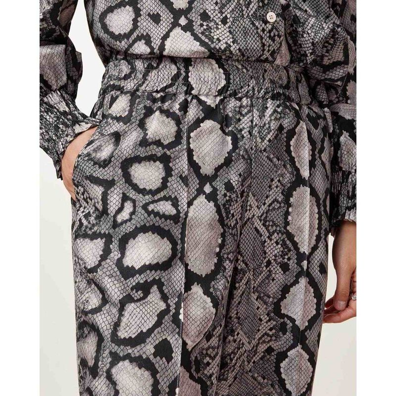 AllSaints Charli Wide Leg Snake Print Trousers image number 2
